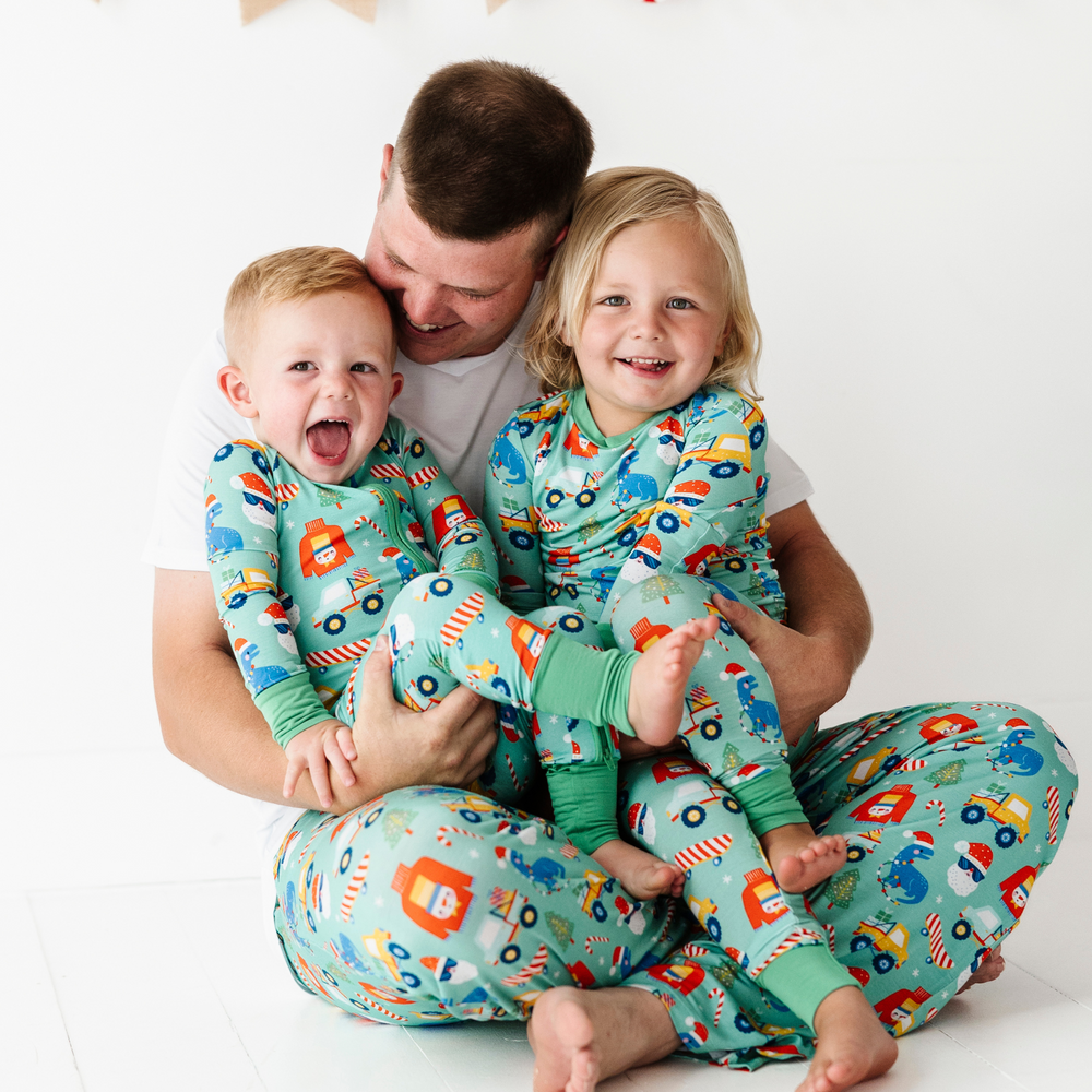 Blue Christmas Family Pajamas by Kiki+Lulu