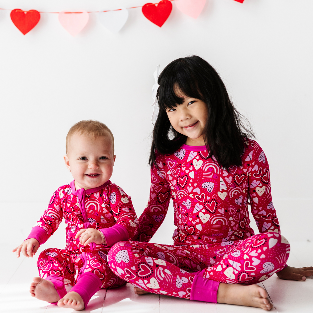 I Pink I Love You Convertible Footies with Ruffle