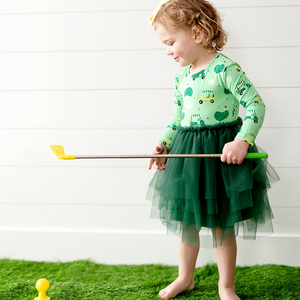 No ifs, ands, or Putts Toddler Dress With Tulle
