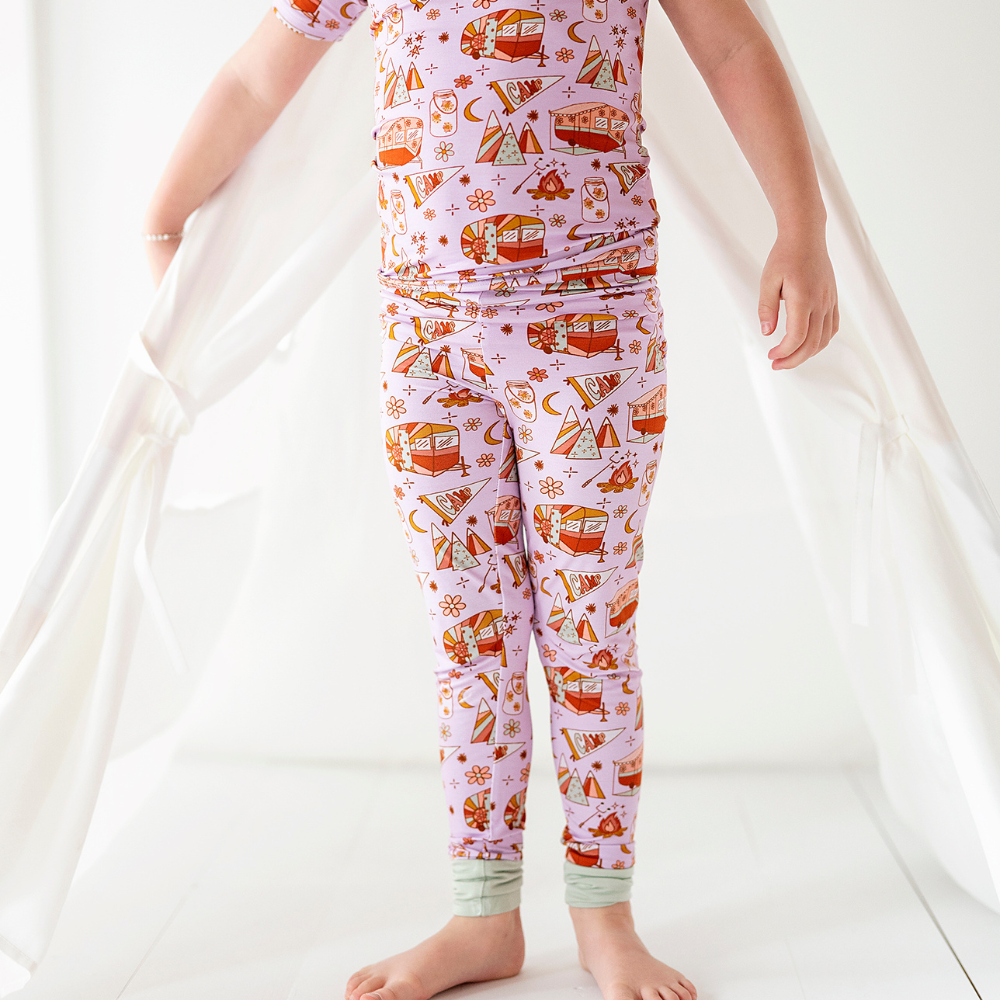 Toddler Wearing Pajamas with Golf Print