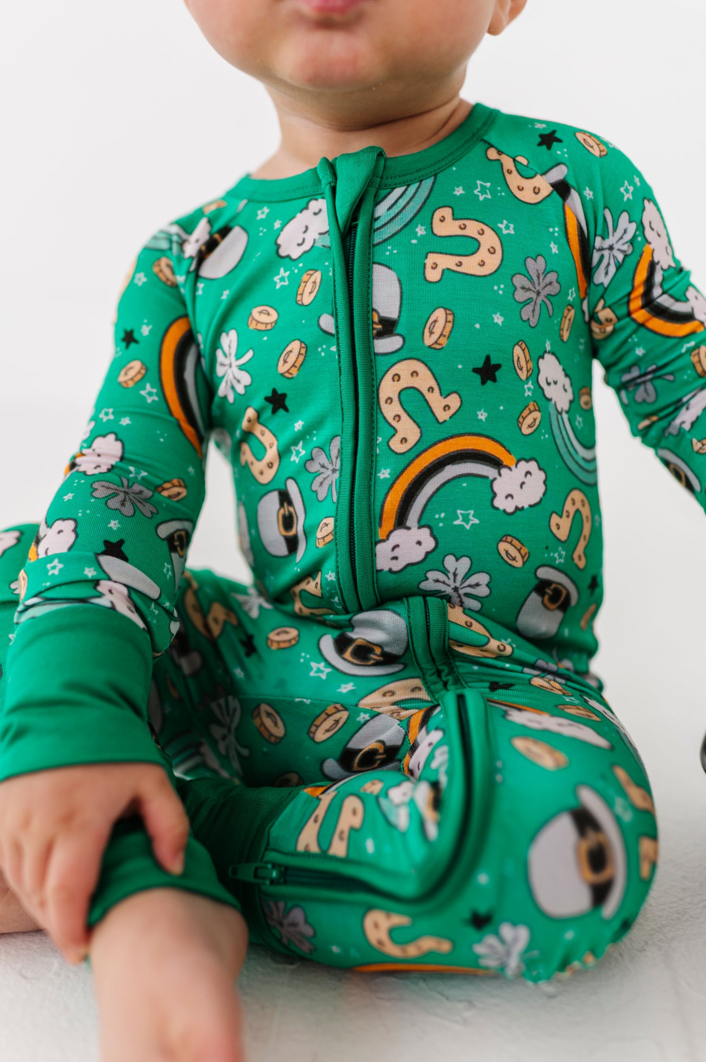 Ain't Over Til It's Clover Green Convertible Footies