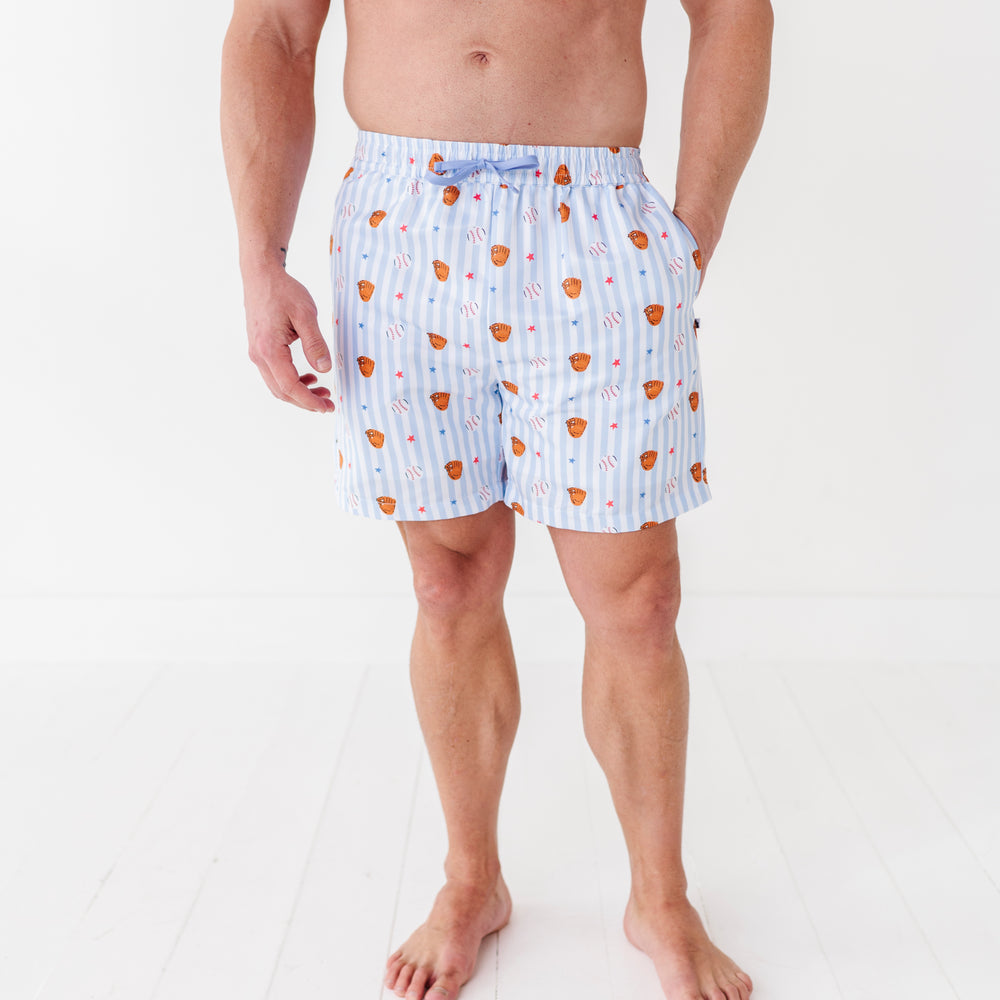 
                      
                        Stripe Out Men's Swim Trunks
                      
                    