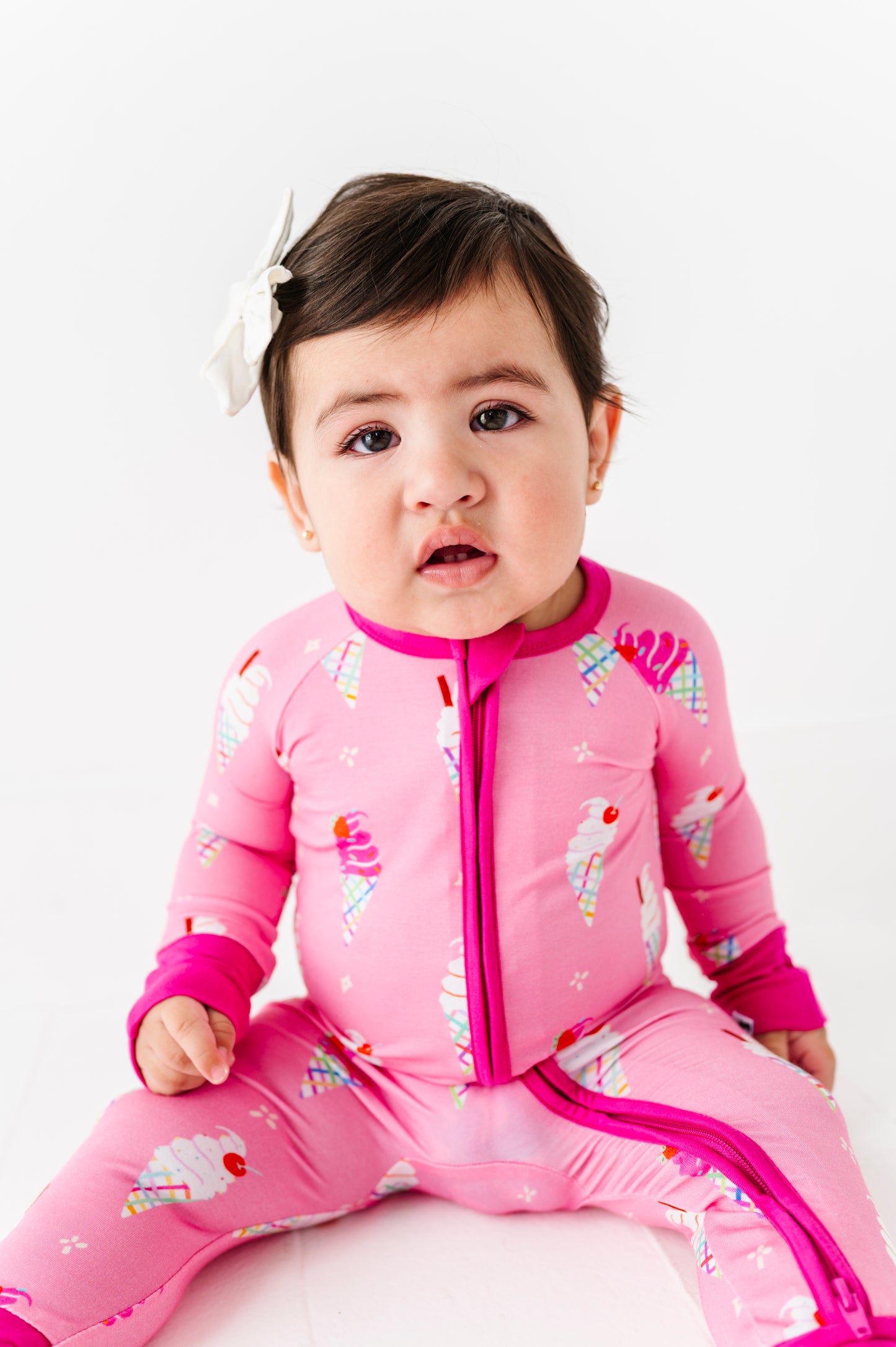 Sundae Funday Convertible Footies - Pink