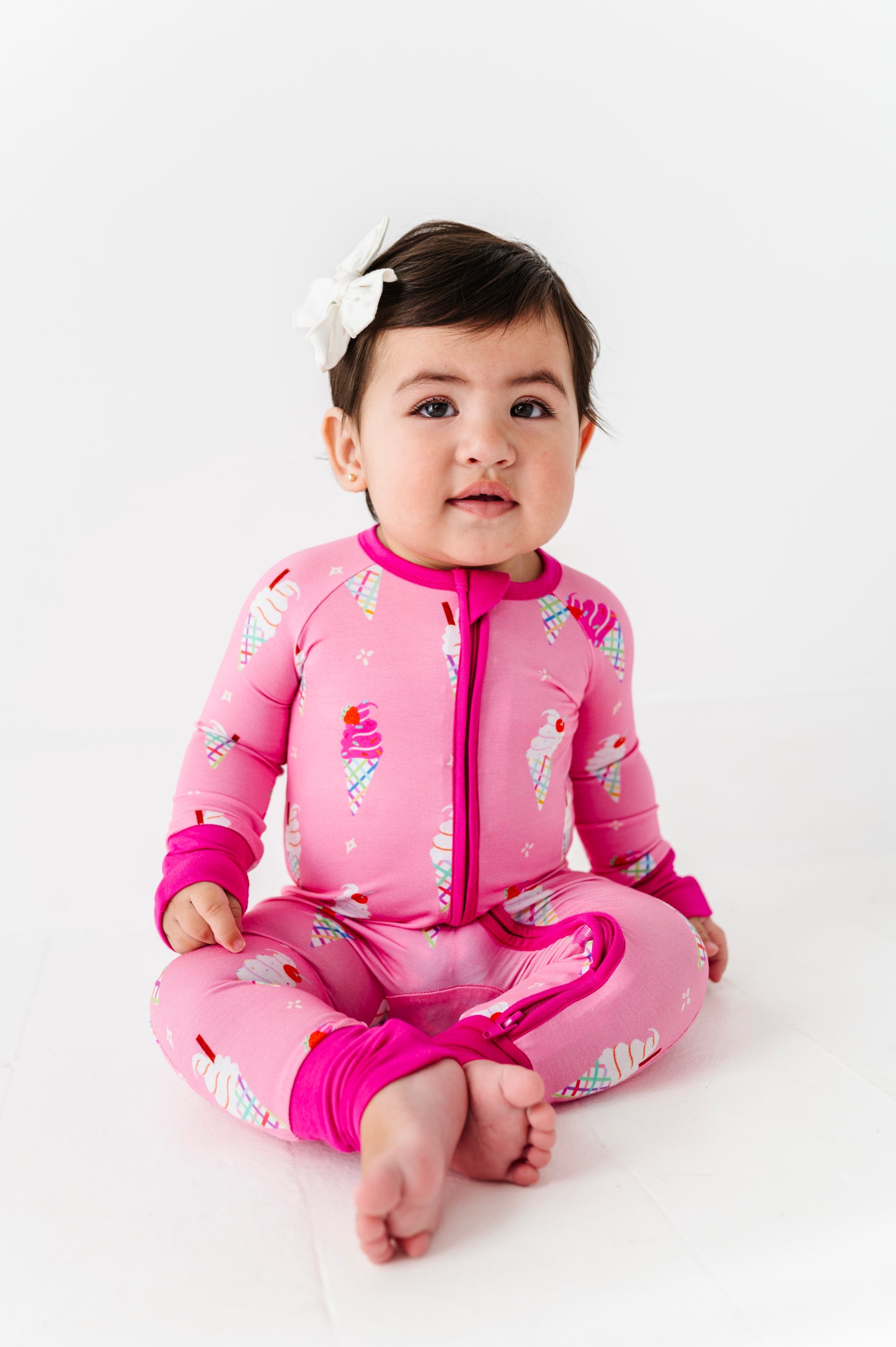 Sundae Funday Convertible Footies - Pink