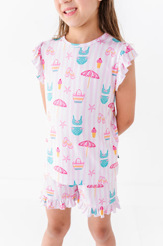 Boardwalk Buddies Ruffle Shorts Pajamas