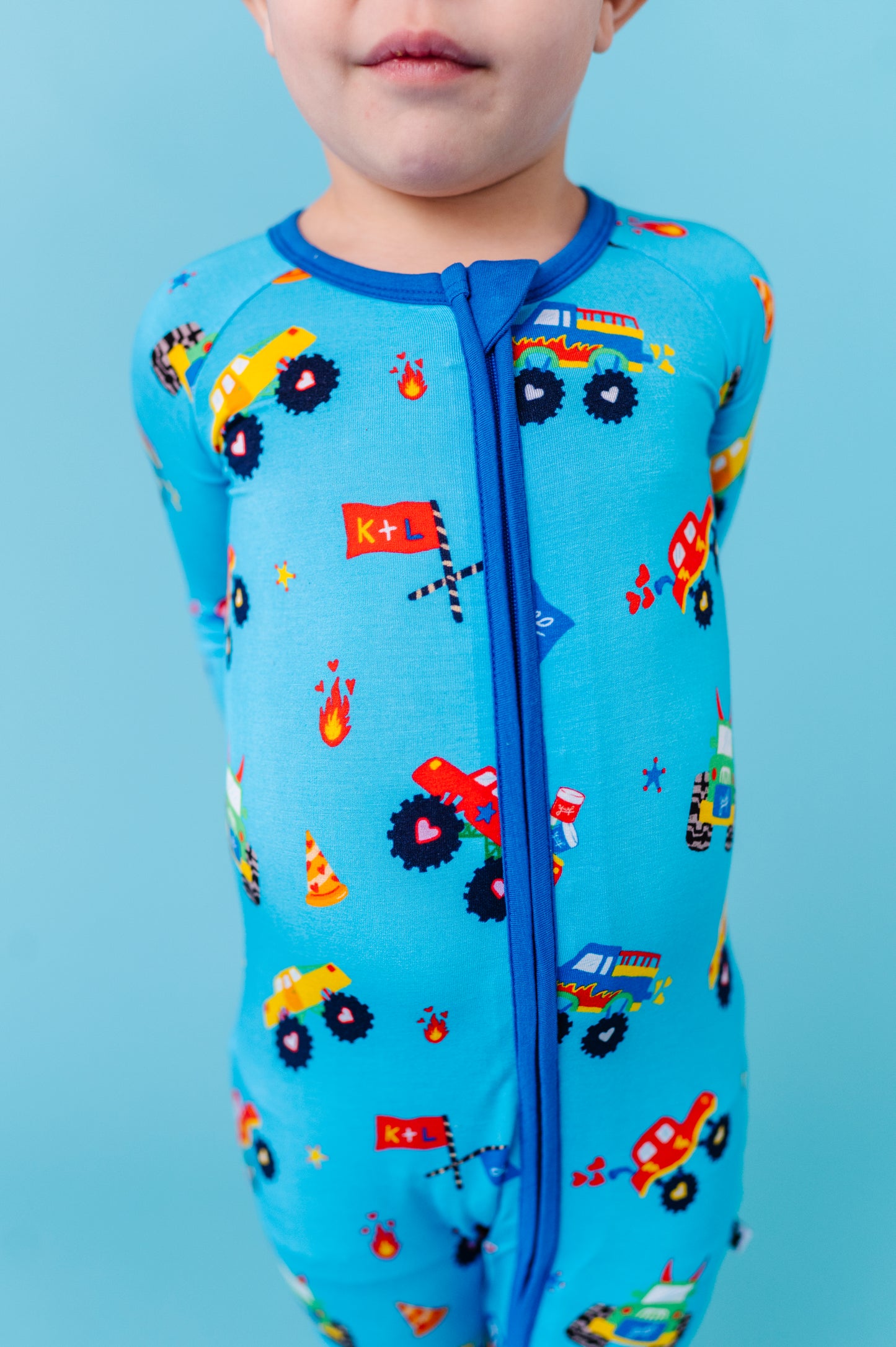 Kiki+Lulu x Young Wild Friedman Monster Truck Convertible Footies