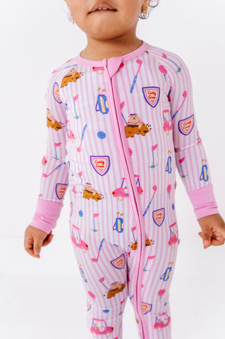 Caddy Convertible Footies- Pink  (Preorder Est Ship May 20)