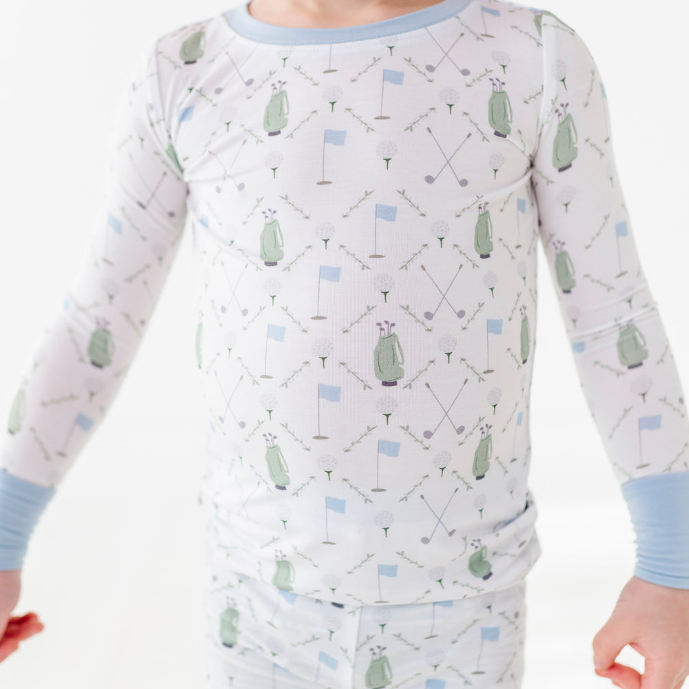 Dressed To the Tee Kids Pajamas Long Sleeves and Pants - Blue