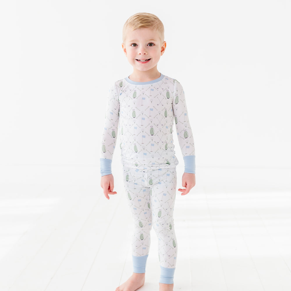 
                      
                        Dressed To the Tee Kids Pajamas Long Sleeves and Pants - Blue
                      
                    