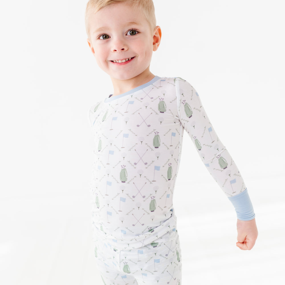 
                      
                        Dressed To the Tee Kids Pajamas Long Sleeves and Pants - Blue
                      
                    