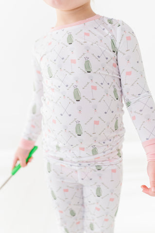 Dressed to the Tee Long Sleeves and Pants- Pink