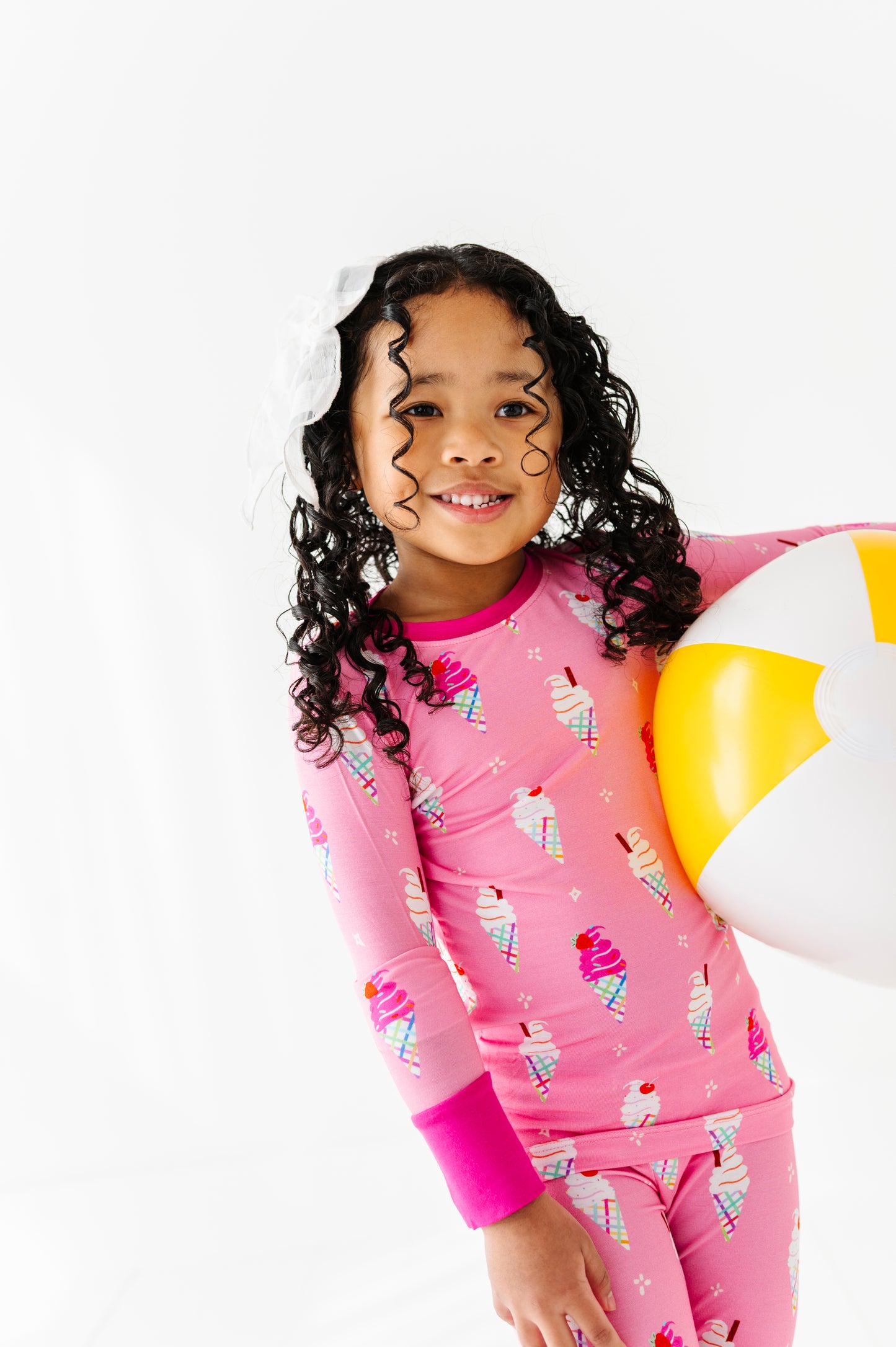 Sundae Funday Kids Pajamas - Pink