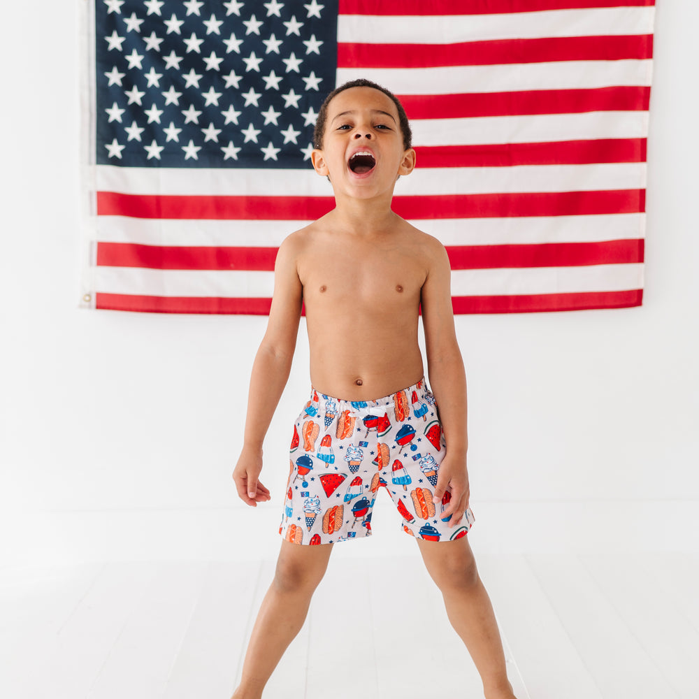 
                      
                        Red, White & BBQ Boys Swim Trunks
                      
                    