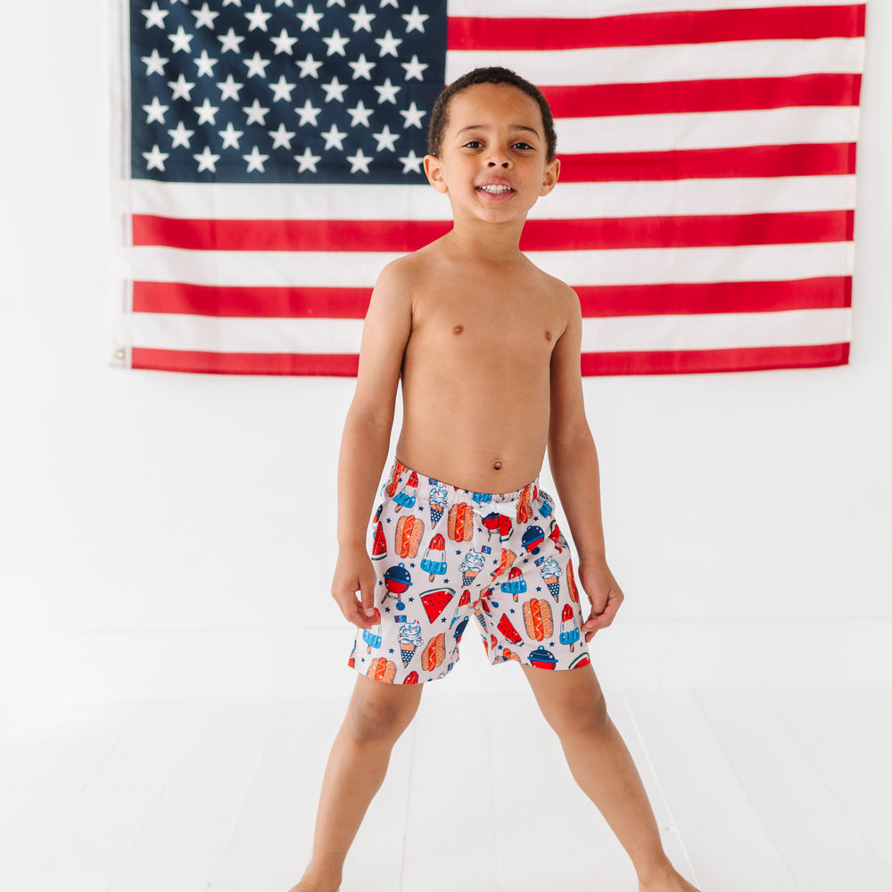 
                      
                        Red, White & BBQ Boys Swim Trunks
                      
                    