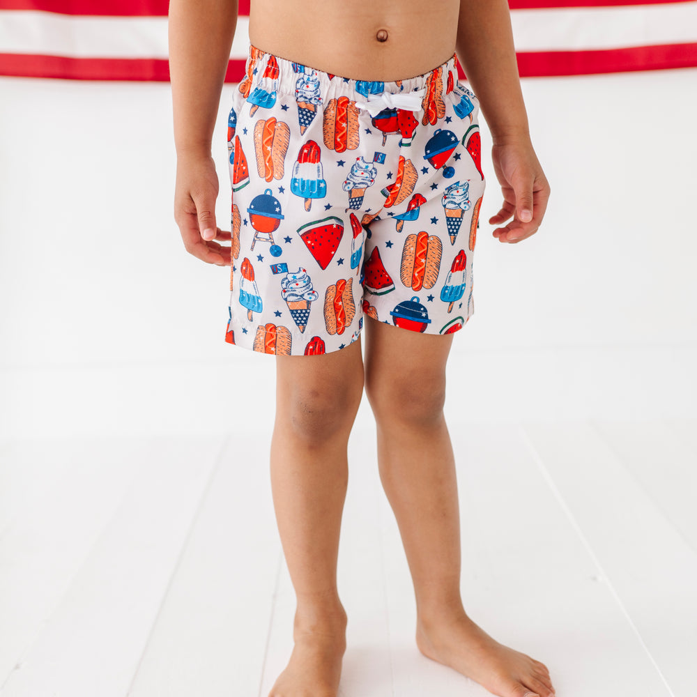 
                      
                        Red, White & BBQ Boys Swim Trunks
                      
                    