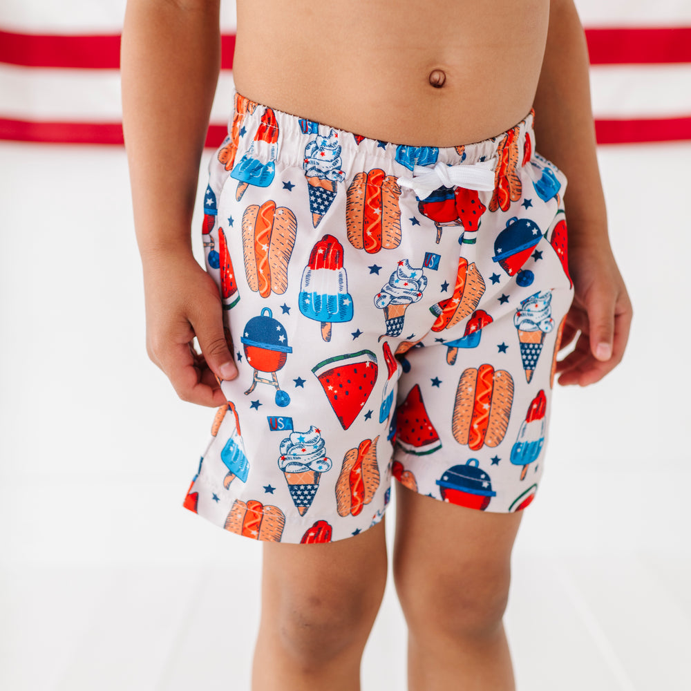 
                      
                        Red, White & BBQ Boys Swim Trunks
                      
                    