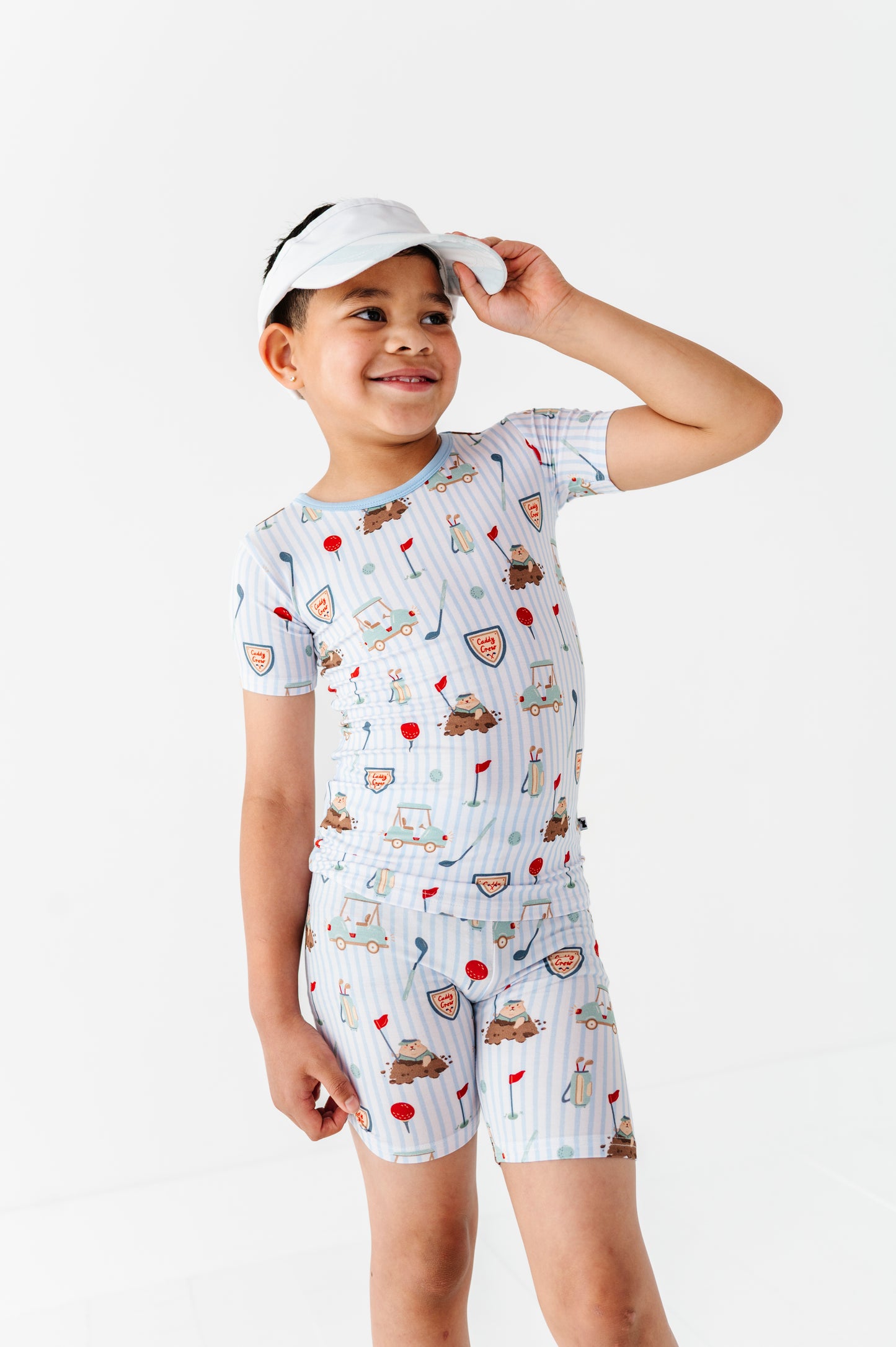Caddy Crew Shorts Pajamas - Blue