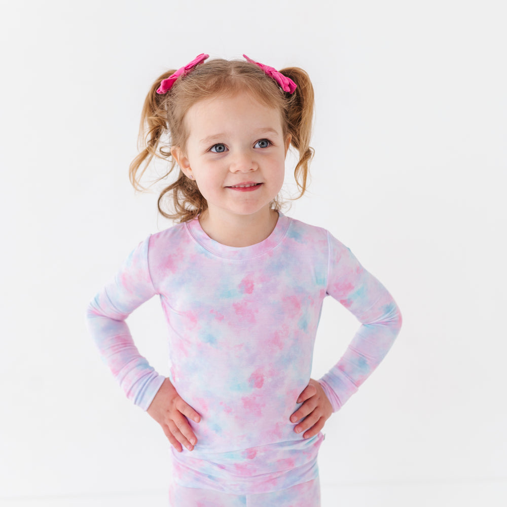 Girl in Tie Dye Pajamas by Kiki and Lulu