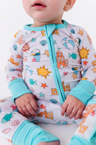 Don't Worry, Beach Happy Convertible Footie