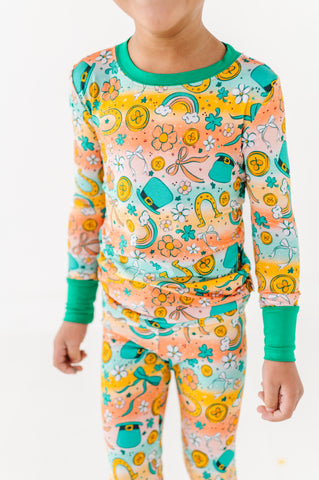 Ain't Over Til It's Clover Rainbow Pajamas