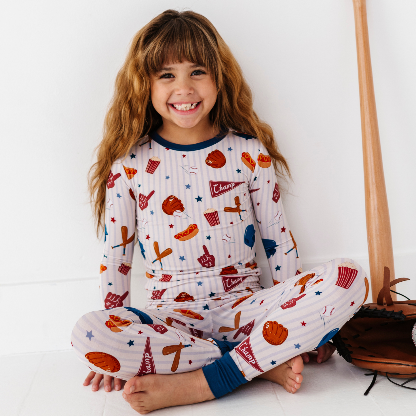 Stripes + Strikes Kids Pajamas