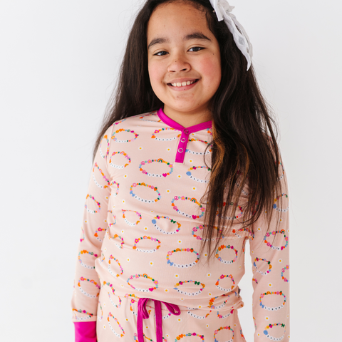 In My Bestie Era Bigger Girl Pajama Set (Ribbed)