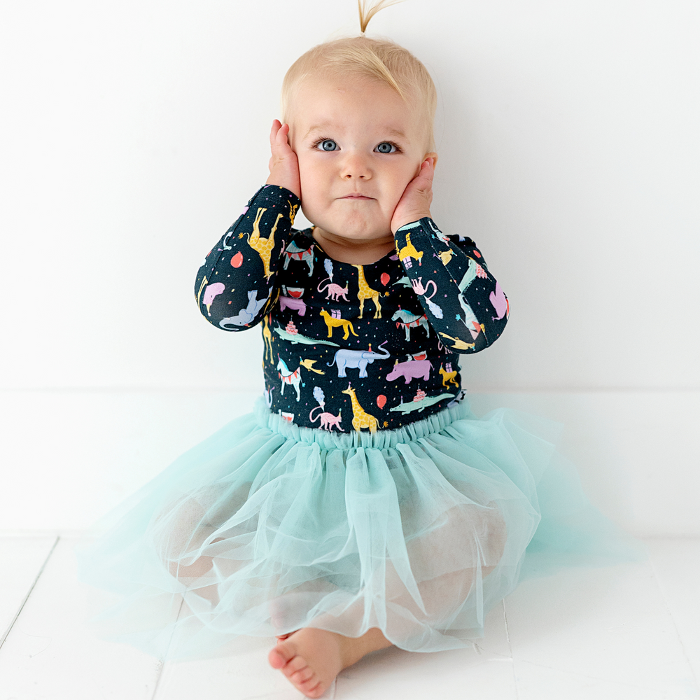 
                      
                        Hippo, Hippo, Hooray! Baby Dress With Tulle
                      
                    