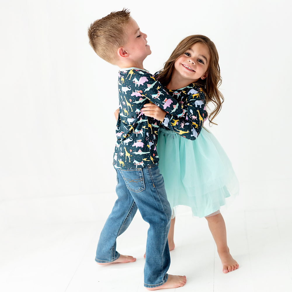 
                      
                        Hippo, Hippo, Hooray! Toddler Dress With Tulle
                      
                    