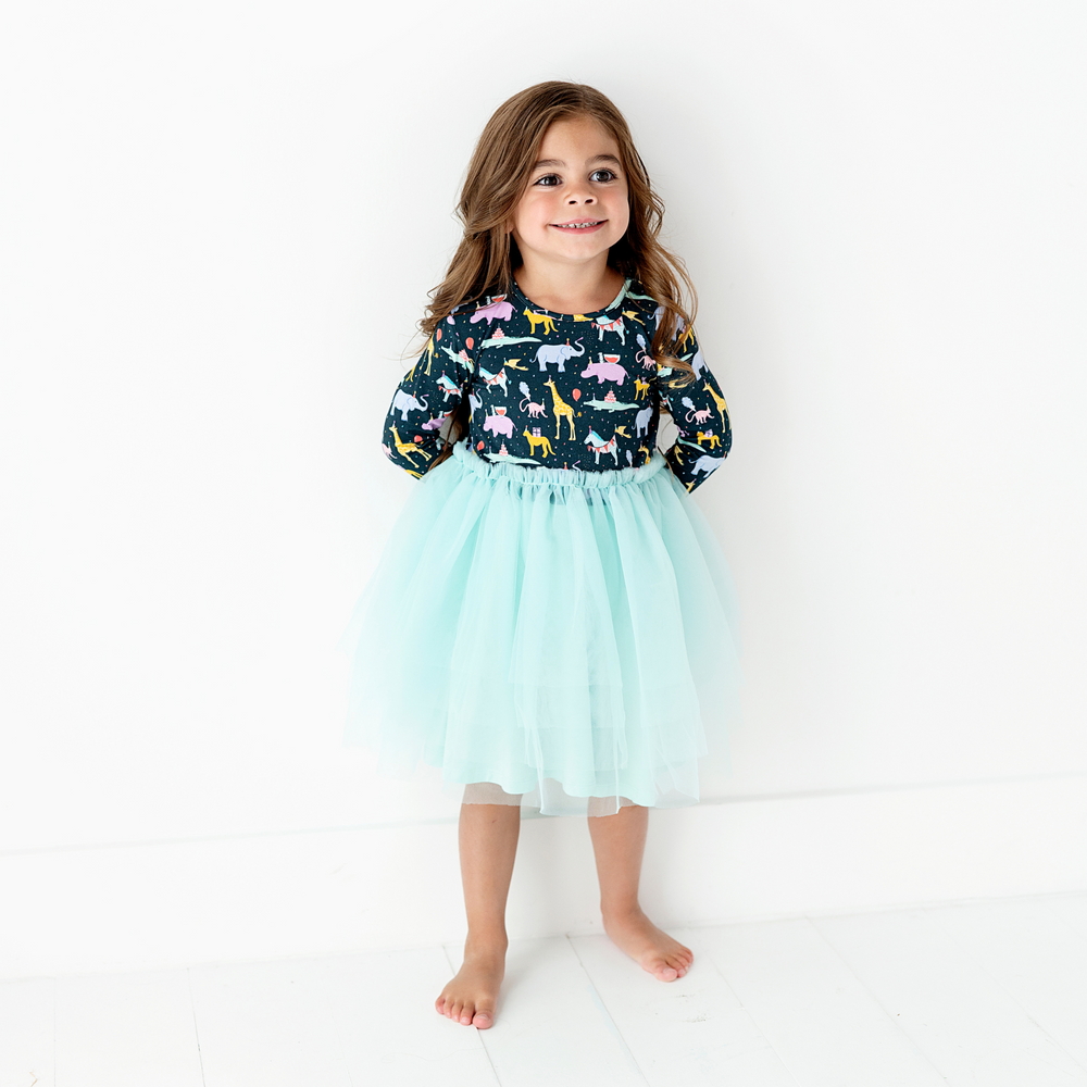 
                
                    Load image into Gallery viewer, Hippo, Hippo, Hooray! Toddler Dress With Tulle
                
            