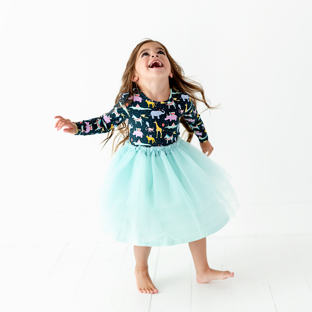 
                      
                        Hippo, Hippo, Hooray! Toddler Dress With Tulle
                      
                    