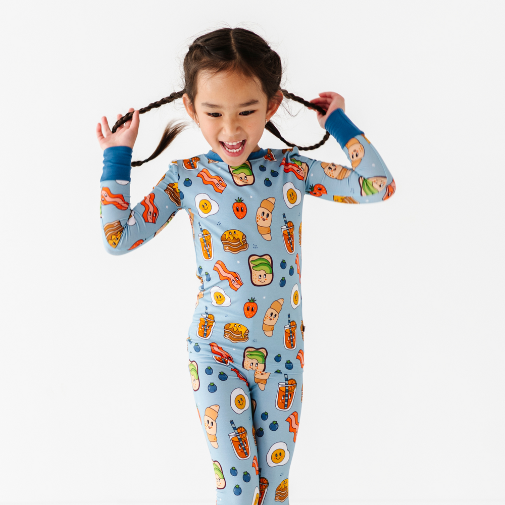 Blue Breakfast pajamas by Kiki and Lulu