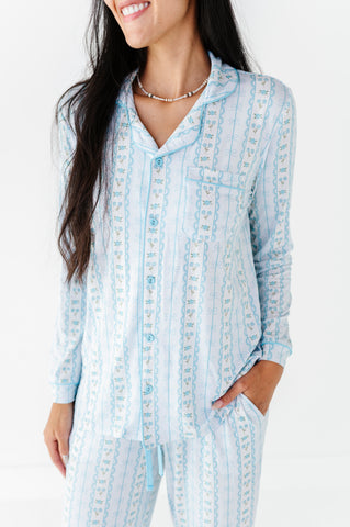 Forget Me Knot Women's Luxe Lounge- Blue