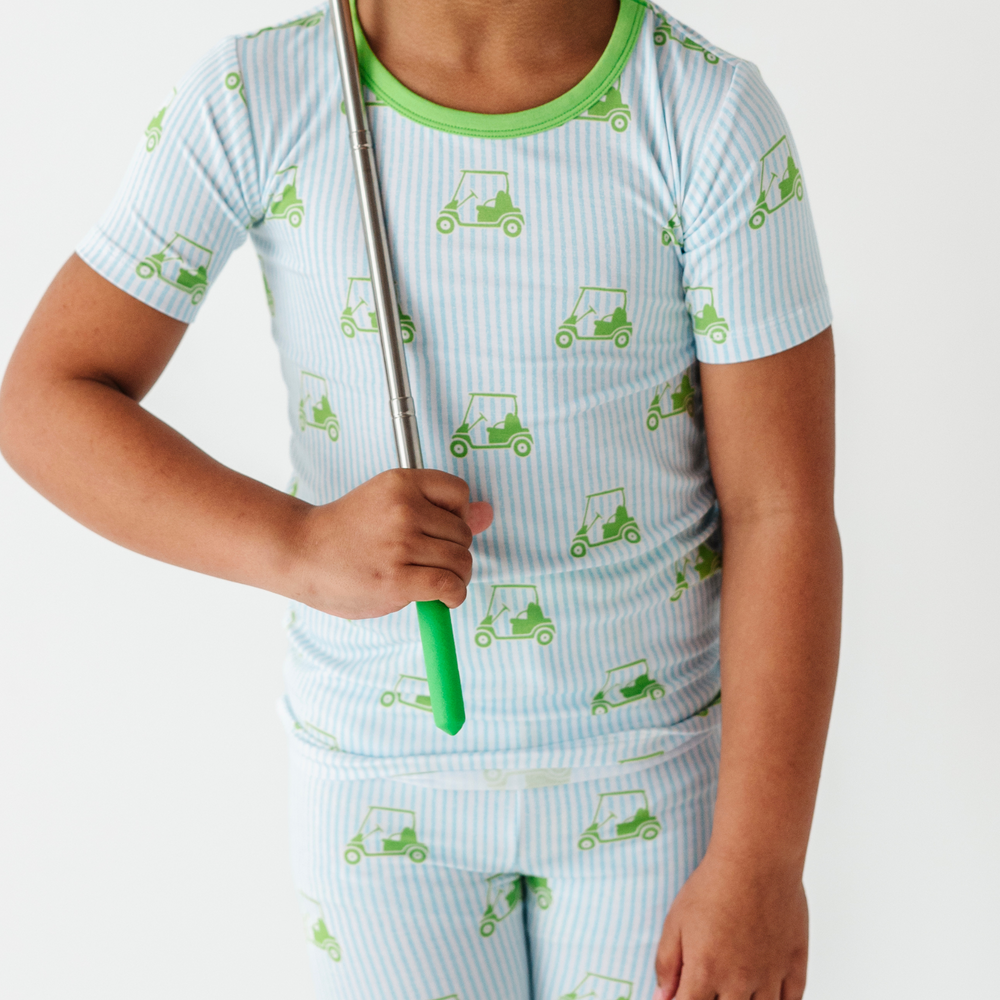 Who's Your Caddy? Blue Golf Toddler/Big Kid Pajamas