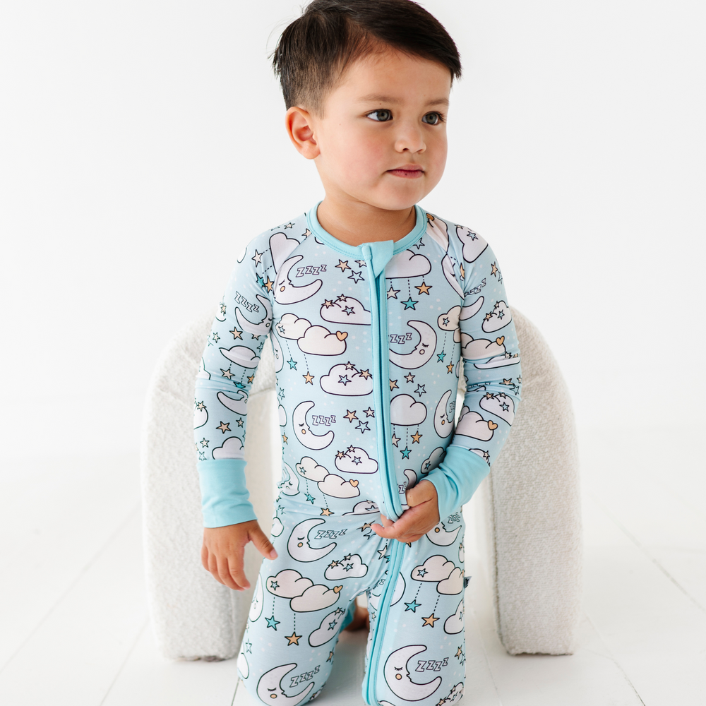 Baby boy footie pajamas by Kiki and Lulu