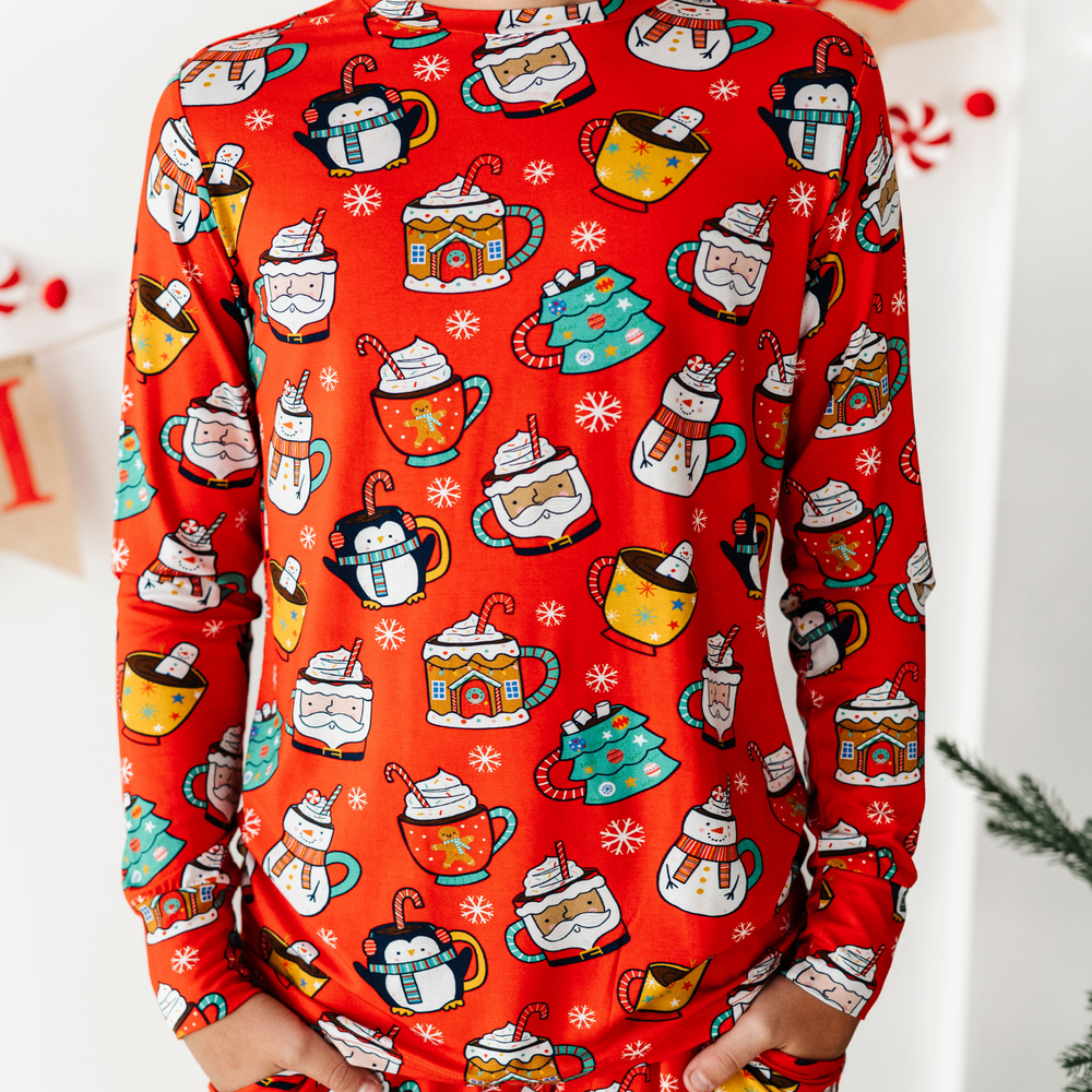 Teen in Cocoa Christmas matching pajamas
