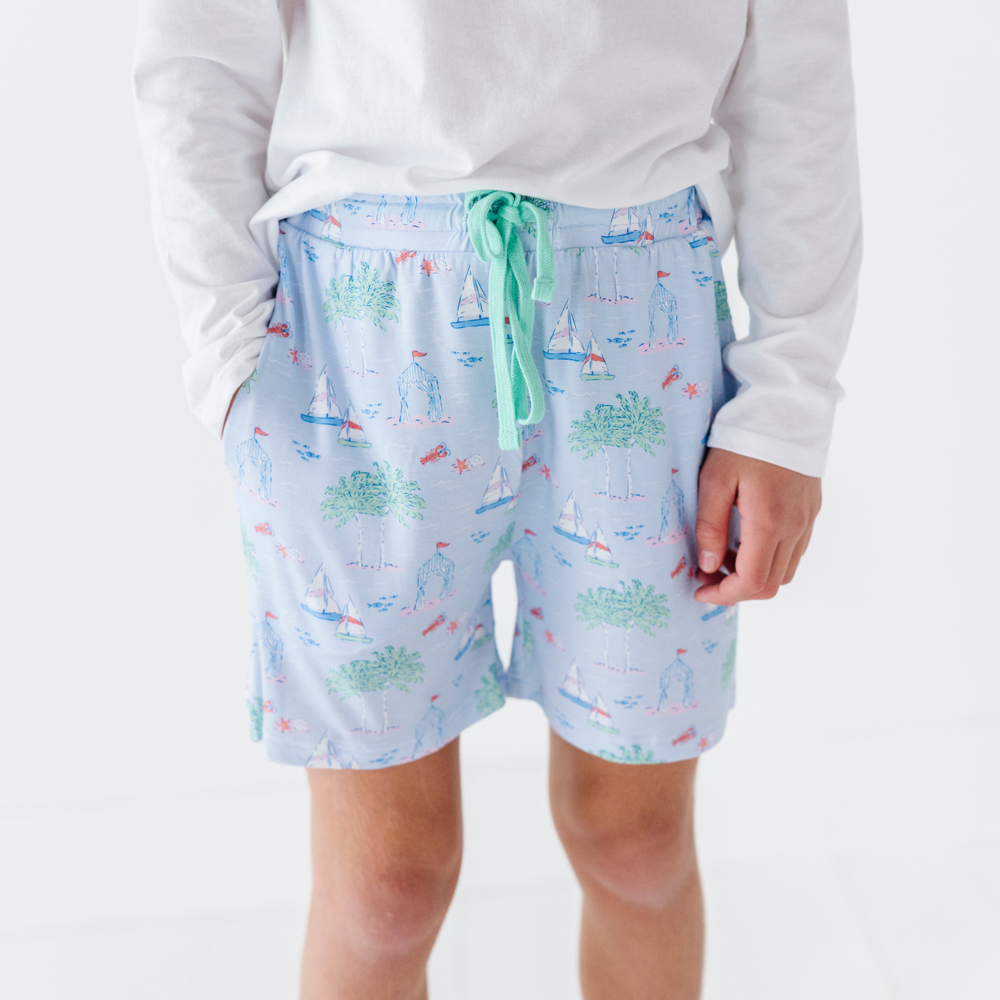 Dreams for Sail Boys Lounge Shorts- Bigger Kids