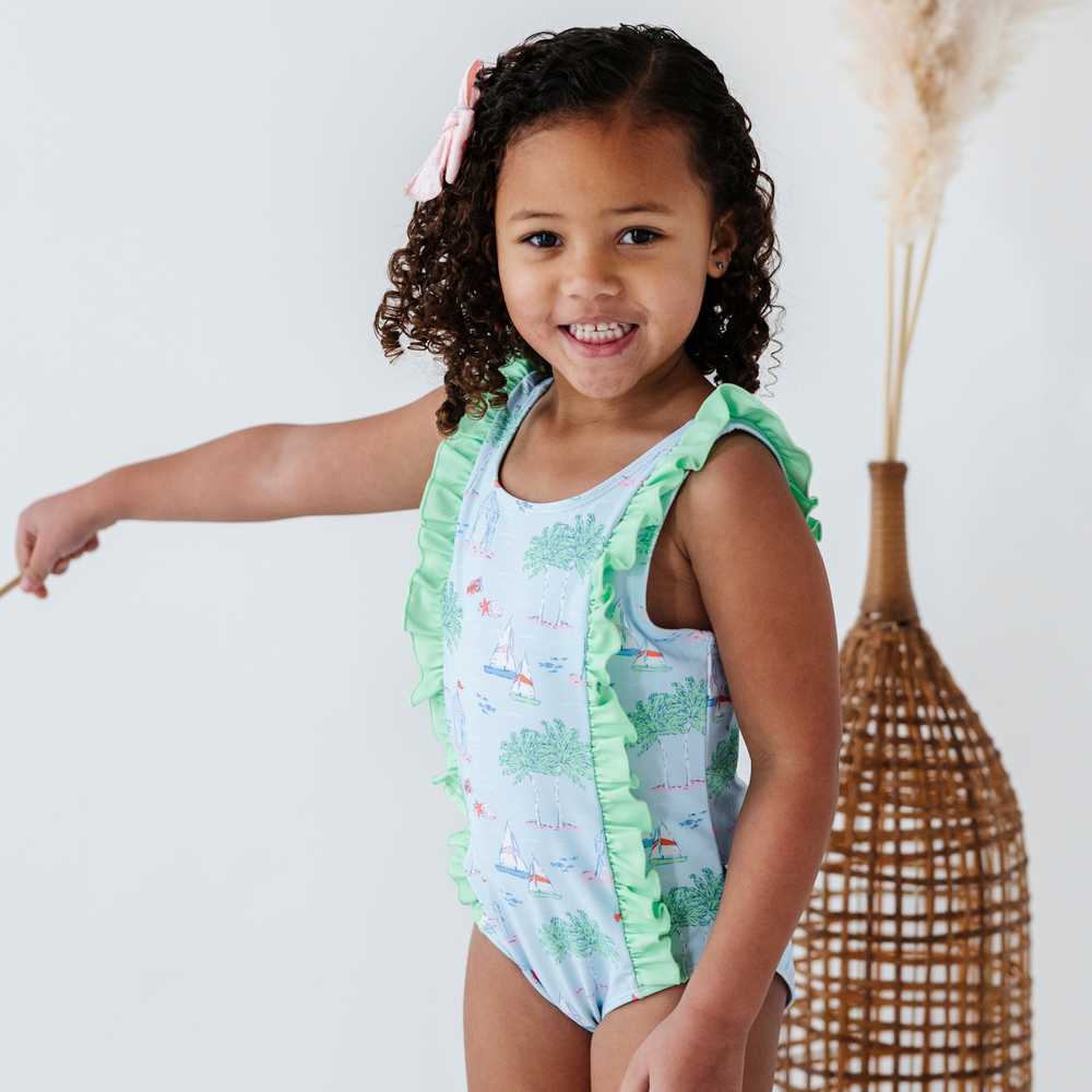 
                      
                        Dreams for Sail Girls Swimsuit With Ruffle
                      
                    