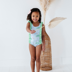 Dreams for Sail Girls Swimsuit With Ruffle