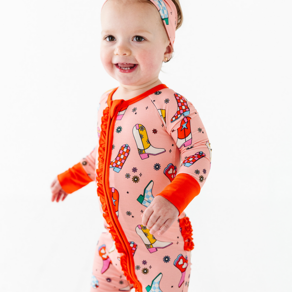 
                      
                        Let's Go (to bed) Girls Convertible Footies with Ruffle
                      
                    