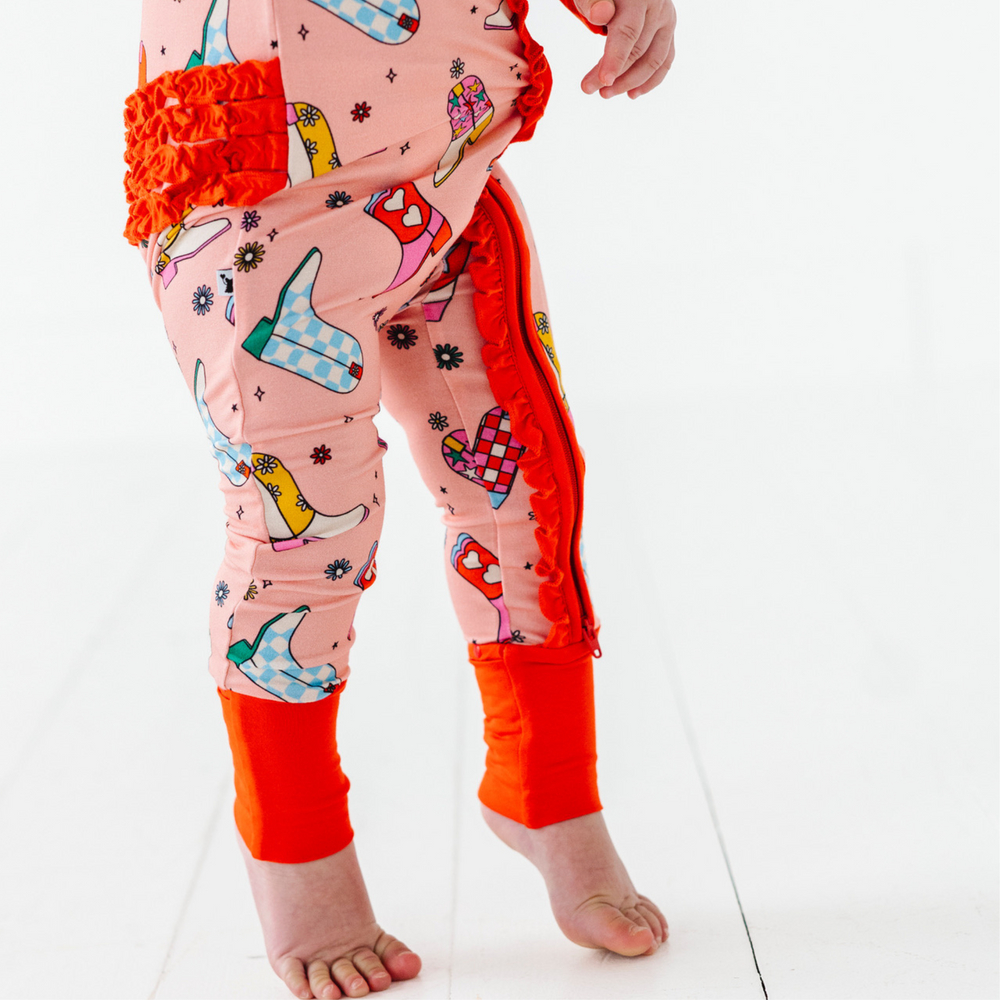 
                      
                        Let's Go (to bed) Girls Convertible Footies with Ruffle
                      
                    