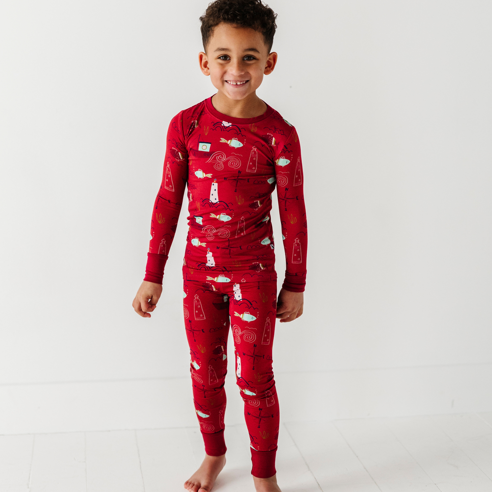 
                
                    Load image into Gallery viewer, Shine Bright Like a Lighthouse Toddler/Big Kid Pajamas
                
            