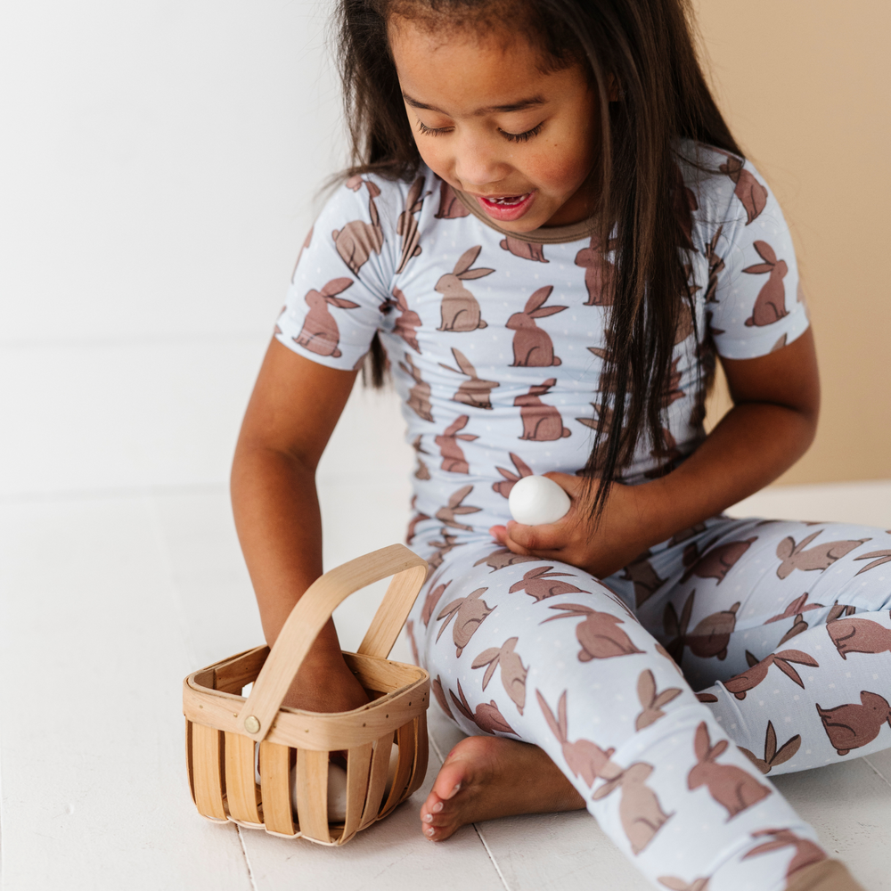 
                
                    Load image into Gallery viewer, Somebunny Loves Chocolate Toddler/Big Kid Pajamas
                
            