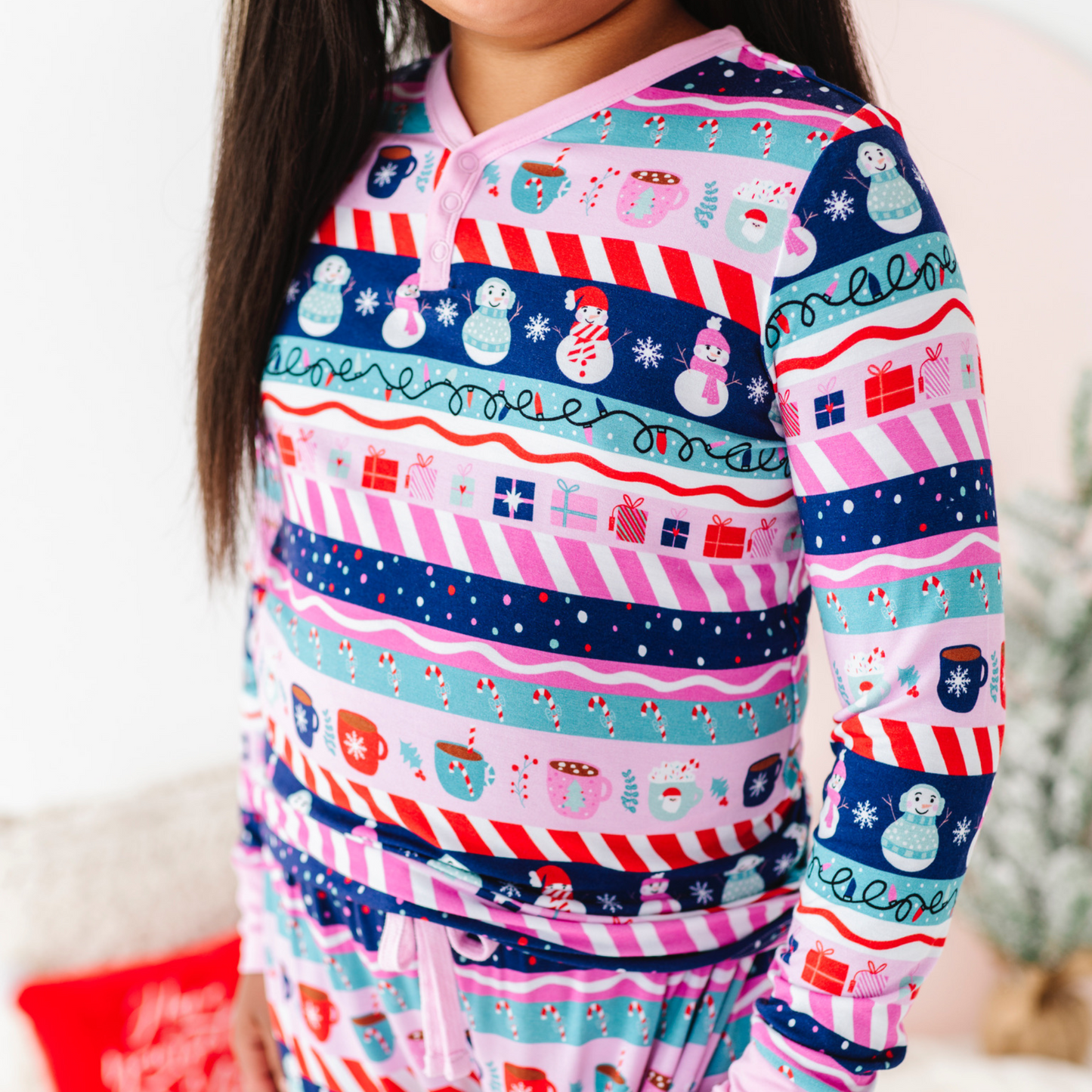 Teen Pink Fair Isle Pajamas by Kiki and Lulu