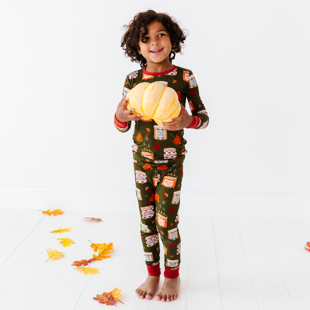 
                      
                        Kid Wearing Fall Candle Pajamas By Kiki and Lulu
                      
                    