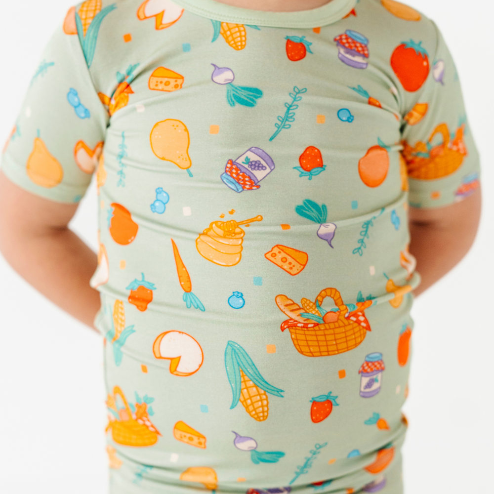 Don't Panic, It's Organic Farmer's Market Toddler/Big Kid Pajamas- Short Sleeve and Shorts