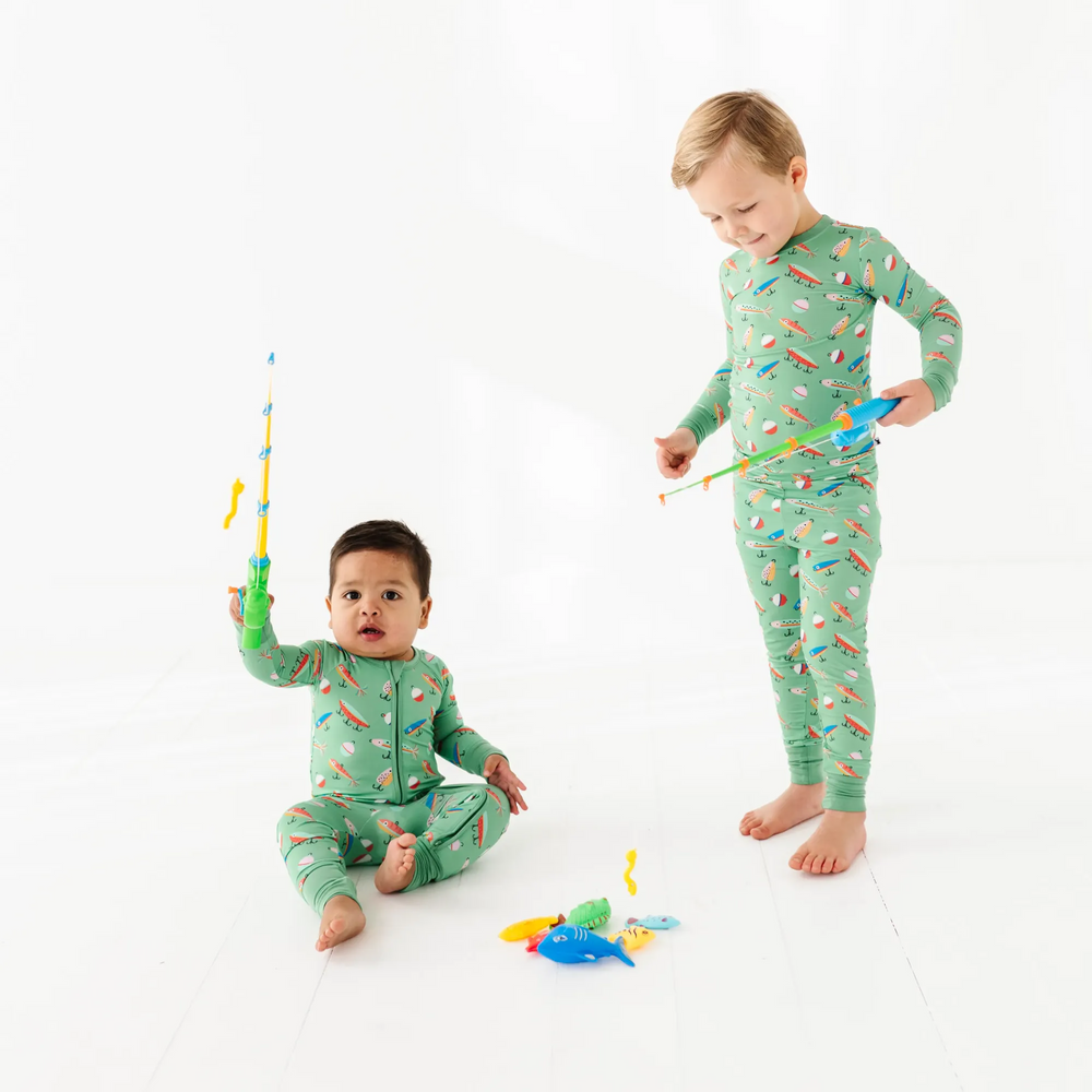 
                      
                        Fishing convertible footies by Kiki and Lulu
                      
                    