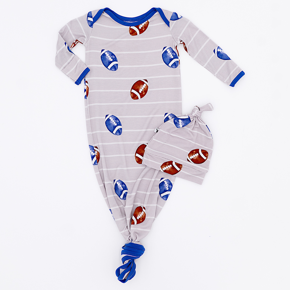 
                      
                        Knotted Football Gown For Newborn
                      
                    