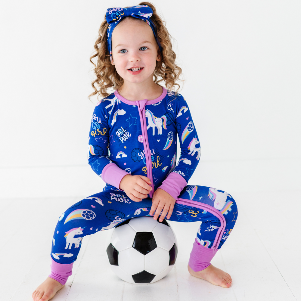 
                      
                        Girls Soccer Convertible Footies by Kiki and Lulu
                      
                    