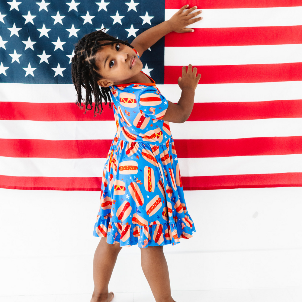 
                      
                        It's The Fourth of July and It Makes Me Want a Hot Dog Real Bad Toddler/Girls Dress
                      
                    