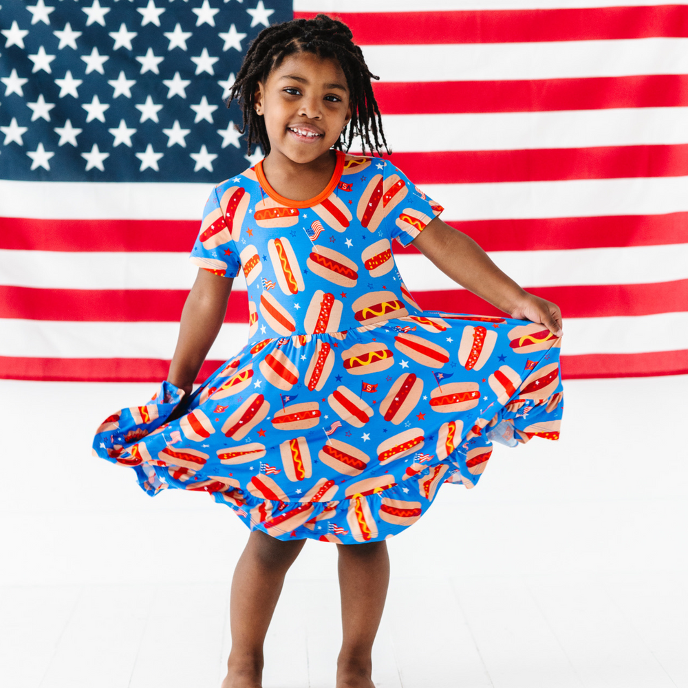 
                      
                        It's The Fourth of July and It Makes Me Want a Hot Dog Real Bad Toddler/Girls Dress
                      
                    